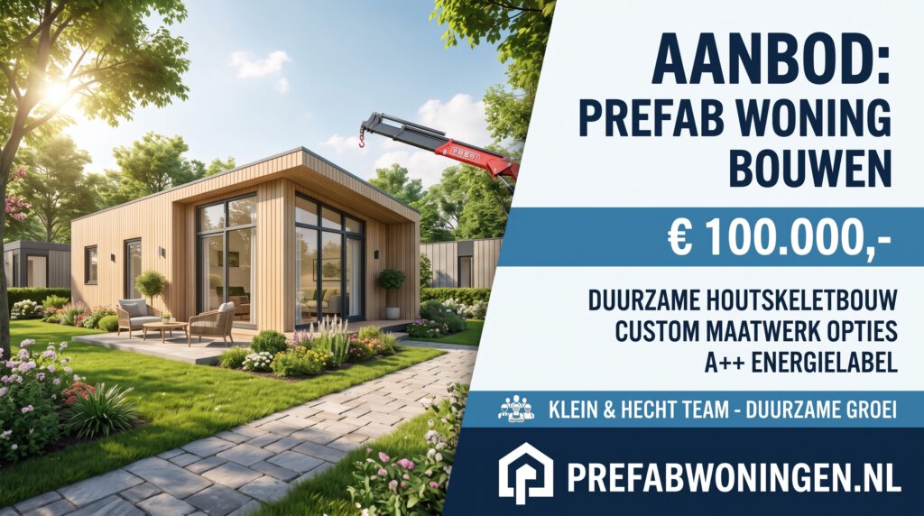 Prefab woning bouwen voor 100.000