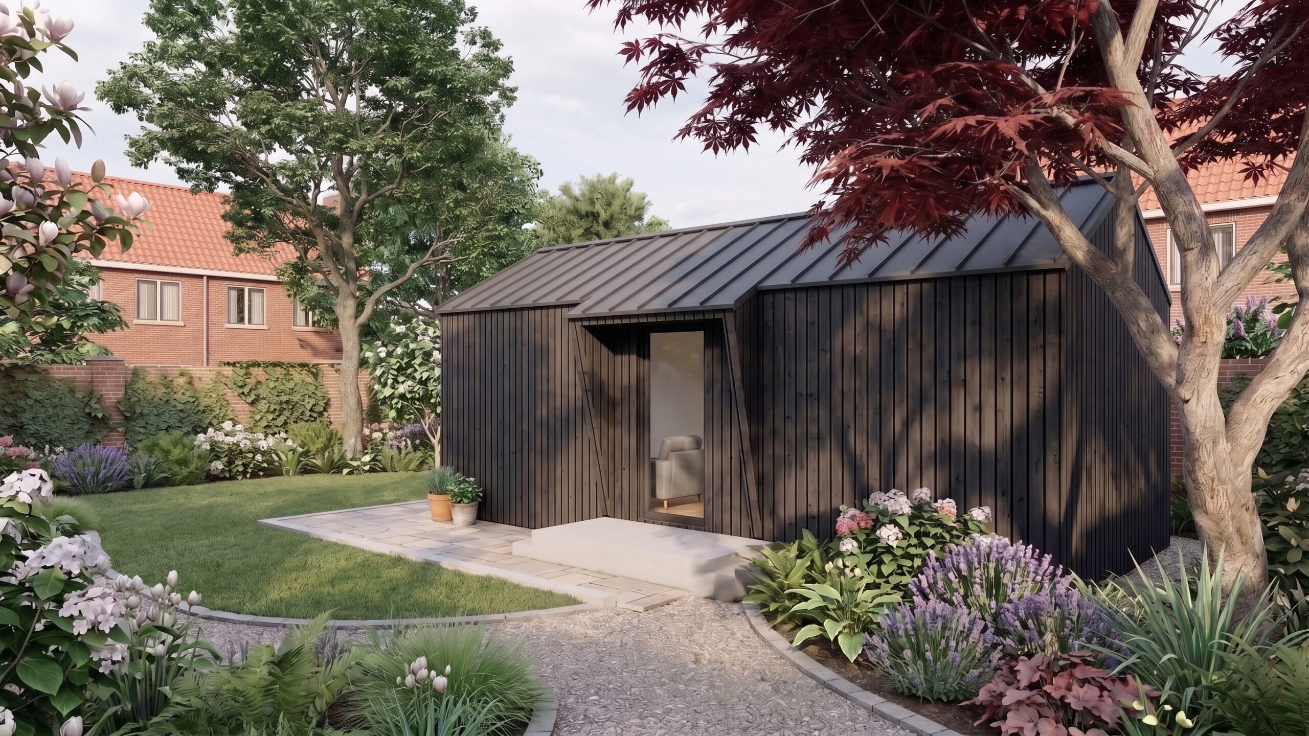 familiewoning voor kind in de tuin