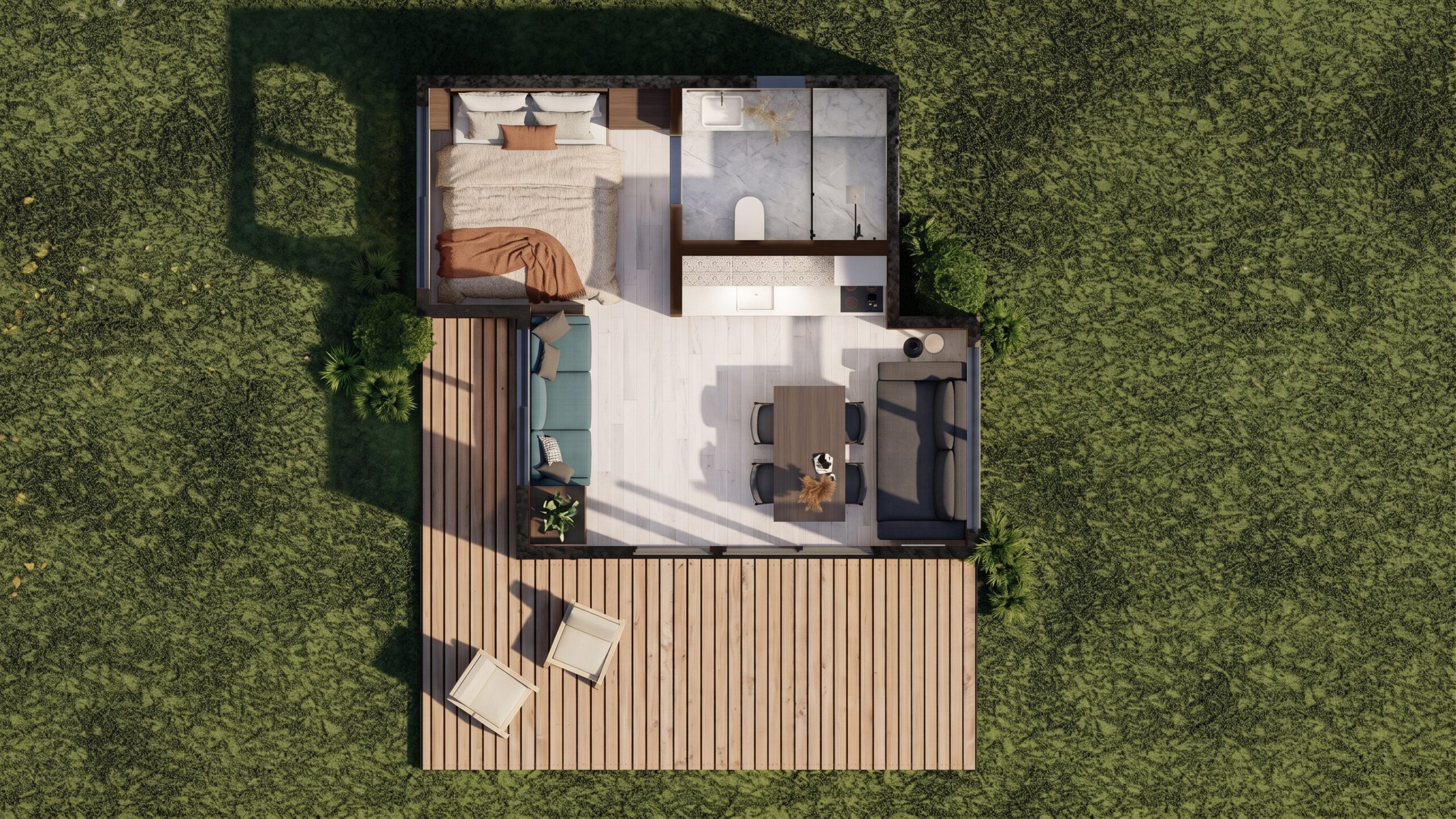 Plattegrond familiewoning 33m2