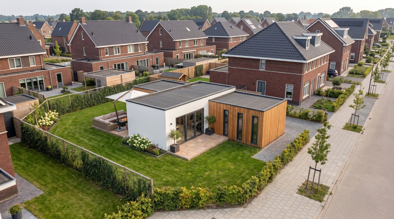 prefab woning vergunningsvrij 90m2 t vorm